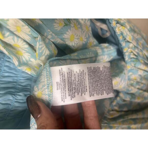 BCBG Generation Retro Floral Ruffle Dress - Size L - Picture 5 of 5